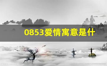 0853爱情寓意是什么,0815爱情的寓意与象征