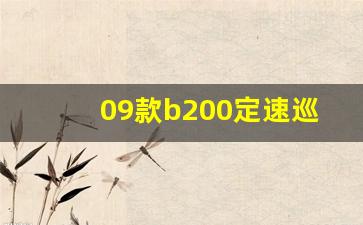 09款b200定速巡航,奔驰b200定速巡航使用方法