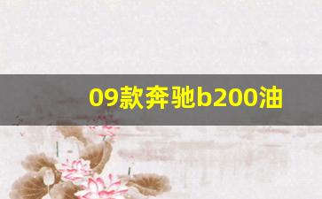 09款奔驰b200油耗怎么样,奔驰b级2009款b200时尚型