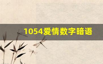 1054爱情数字暗语,728数字代表的爱情含义