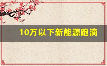 10万以下新能源跑滴滴,最适合跑滴滴的四款车