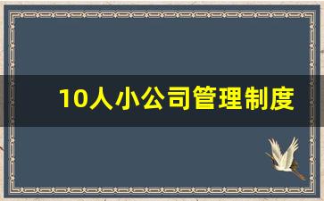 10人小公司管理制度,办公室工作制度十条