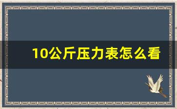 10公斤压力表怎么看