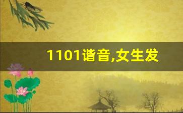 1101谐音,女生发1101谐音是什么意思呀