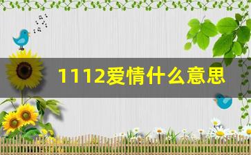 1112爱情什么意思,1112的寓意暗语