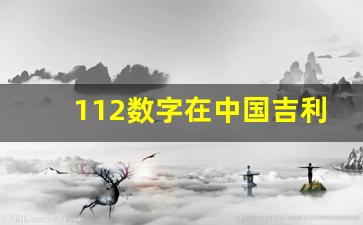 112数字在中国吉利吗,车牌号112很牛吗