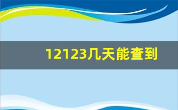 12123几天能查到违章,压线了几天在12123查出来