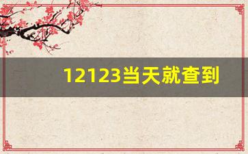 12123当天就查到违章了,闯红灯短信第二天就来了