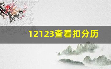 12123查看扣分历史,12121违章查询扣分看哪里