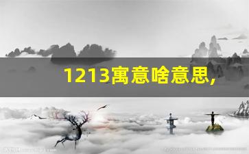 1213寓意啥意思,1213数字爱情含义