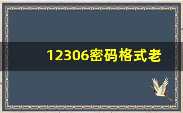 12306密码格式老不对