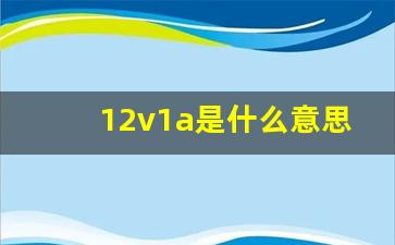 12v1a是什么意思,电源12v1a能代替2a么