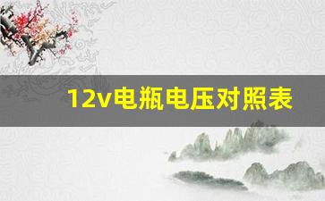 12v电瓶电压对照表,汽车电瓶亏电原因