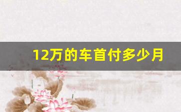 12万的车首付多少月供多少,月薪多少才敢买20万的车