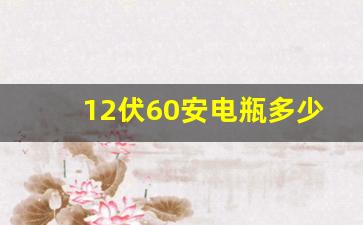 12伏60安电瓶多少钱一个,12伏电瓶多少钱一个