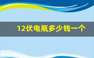 12伏电瓶多少钱一个,12v电瓶低于几伏算坏的