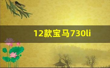 12款宝马730li参数配置,宝马730li发动机参数