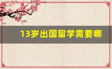 13岁出国留学需要哪些条件,日本留学一年20万够吗