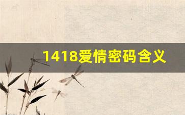 1418爱情密码含义,1411爱情数字含义