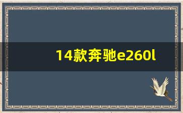 14款奔驰e260l功能讲解,e260l只解锁主驾驶车门