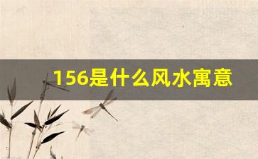 156是什么风水寓意,数字156爱情含义