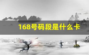 168号码段是什么卡,中国广电168号段