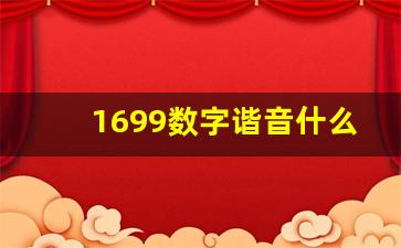 1699数字谐音什么意思,民间1699是什么说法