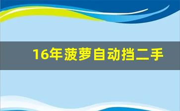 16年菠萝自动挡二手车多少钱,帕萨特新能源图片