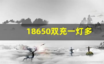 18650双充一灯多少钱一个,锂电的锂电池的头灯多少钱