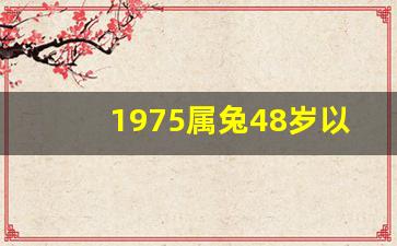 1975属兔48岁以后运气如何