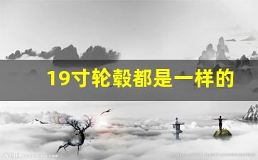 19寸轮毂都是一样的吗,轮毂19寸和20寸有什么区别