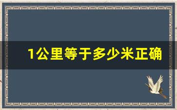 1公里等于多少米正确答案,一公里等于2千米