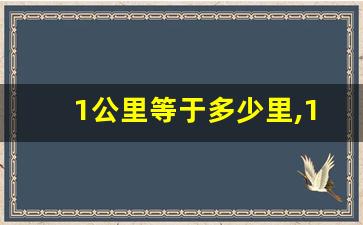 1公里等于多少里,1公里是2里地吗