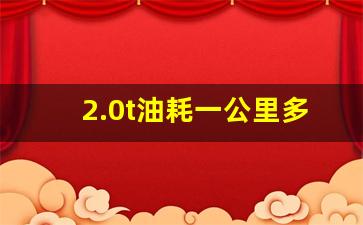 2.0t油耗一公里多少钱