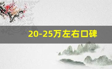 20-25万左右口碑最好的车,25万落地最热销十款车