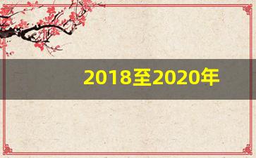 2018至2020年行业趋势