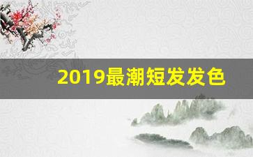 2019最潮短发发色发型,2019潮男短发