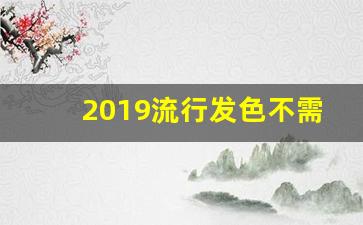 2019流行发色不需要褪色的,2019染色头发图片