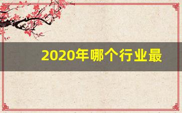 2020年哪个行业最有前景,2020年什么行业发展最好