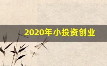 2020年小投资创业项目,创业小商机2020