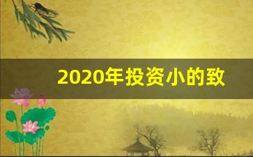 2020年投资小的致富好项目,2020年挣钱的项目