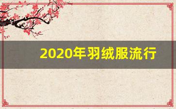 2020年羽绒服流行什么颜色,2020流行大衣款式