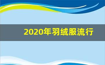 2020年羽绒服流行趋势