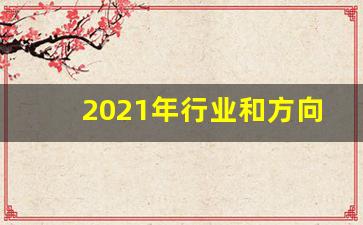 2021年行业和方向的解析,2020不能动土方向