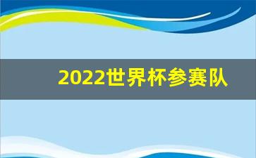 2022世界杯参赛队伍,2022世界杯冠军亚军季军