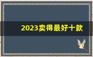 2023卖得最好十款车图片