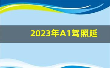 2023年A1驾照延长到65岁降级,2023年驾照新规年龄