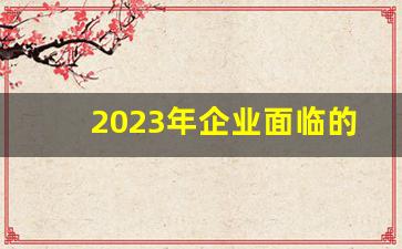 2023年企业面临的困难