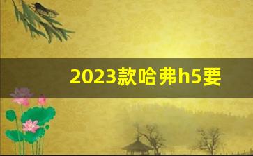 2023款哈弗h5要加尿素吗,2024款h5和2023款有什么区别