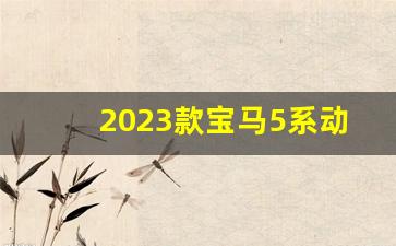 2023款宝马5系动力系统,2020款宝马5系试驾